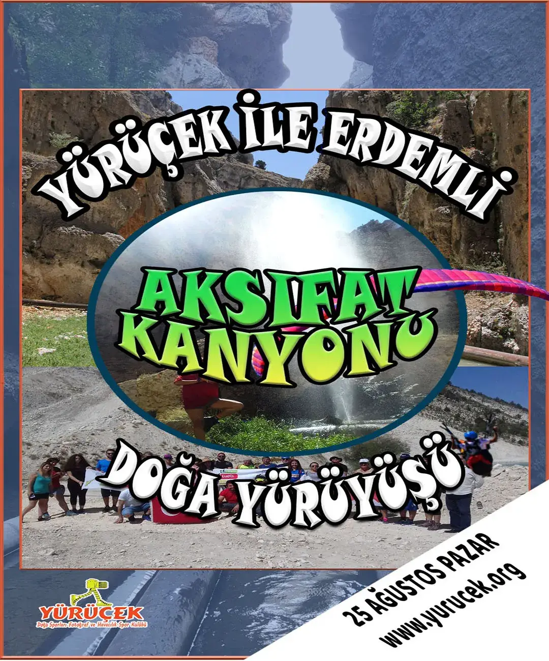 YÜRÜÇEK ile ERDEMLİ AKSIFAT SULU PARKUR DOĞA YÜRÜYÜ