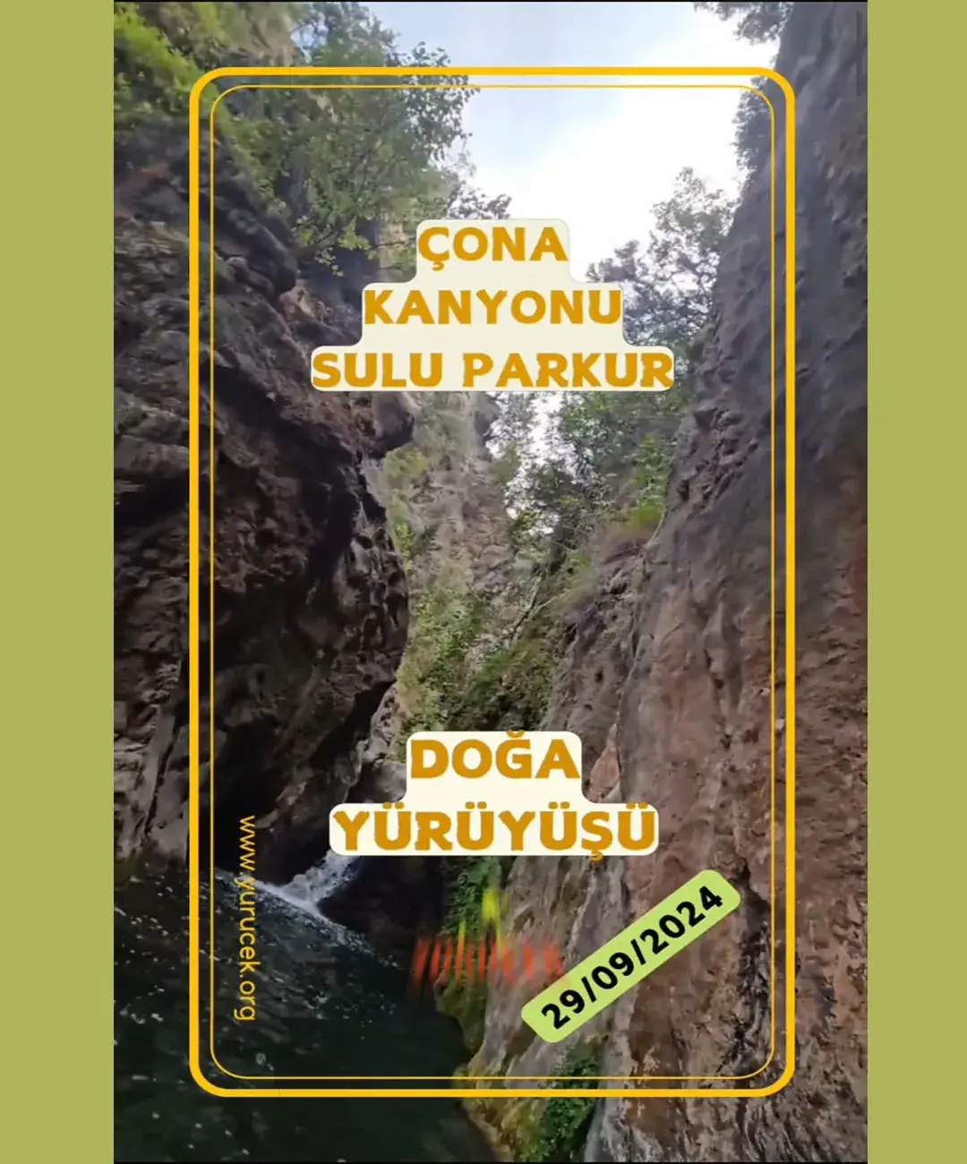 Çona KanyonuSulu Parkur ve Doga Yuruyusu Etkinligi(Yazin Son Sulu Parkur Etkinligi!)